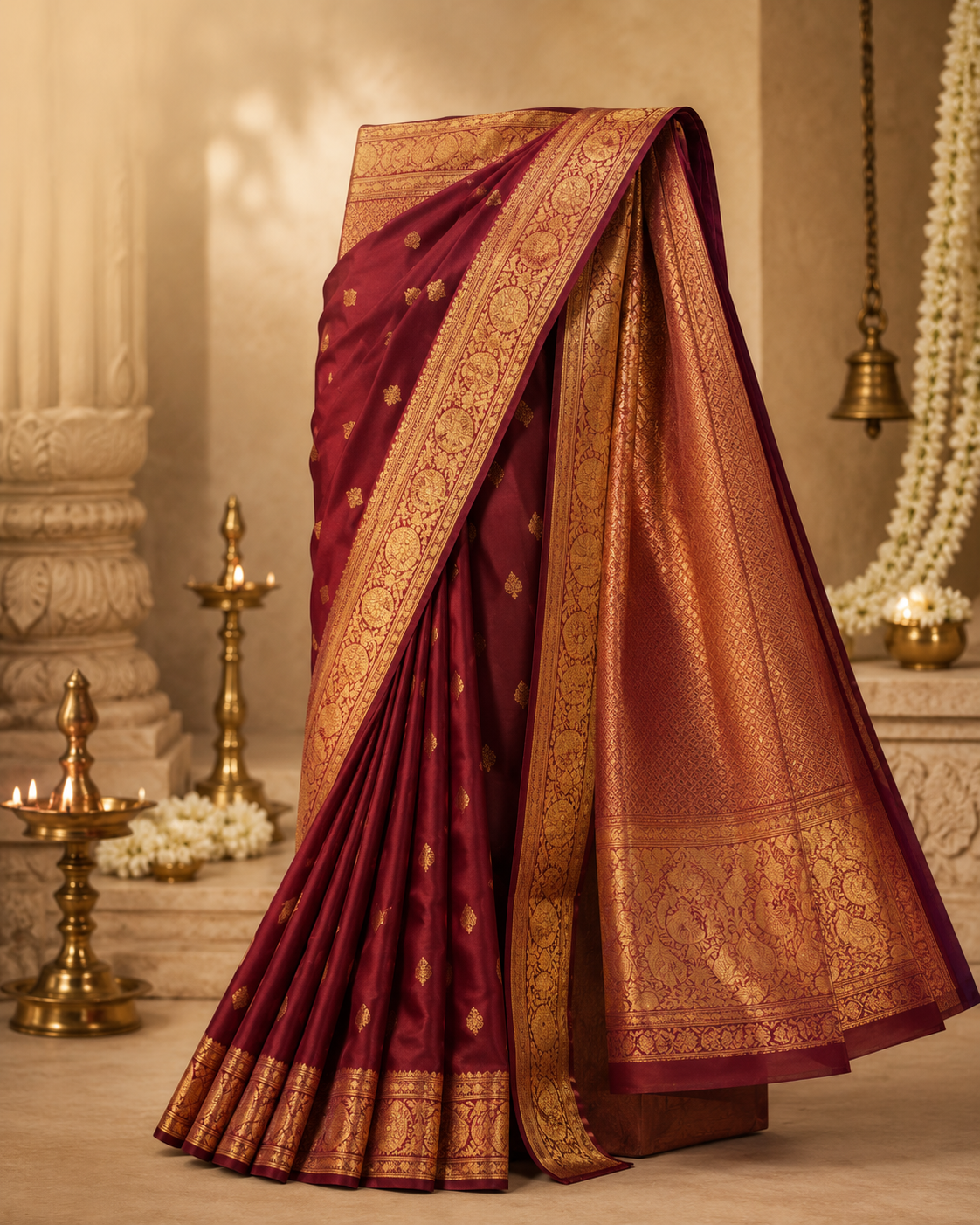 Gold zari detail