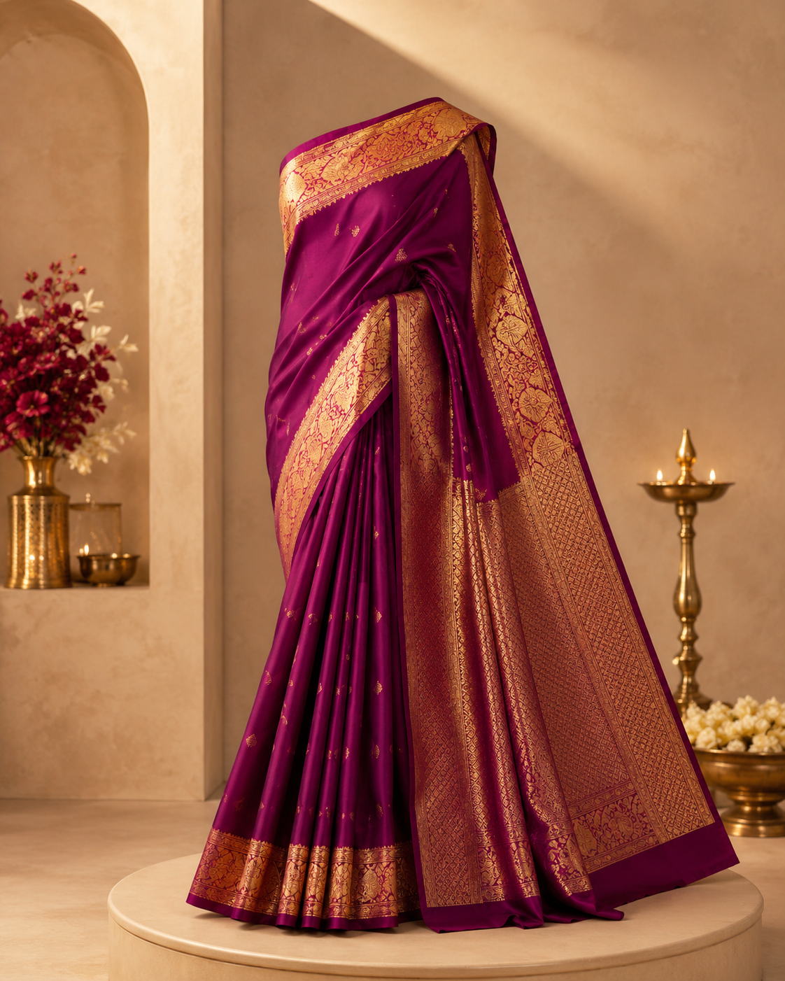 Elegant silk saree for a wedding reception