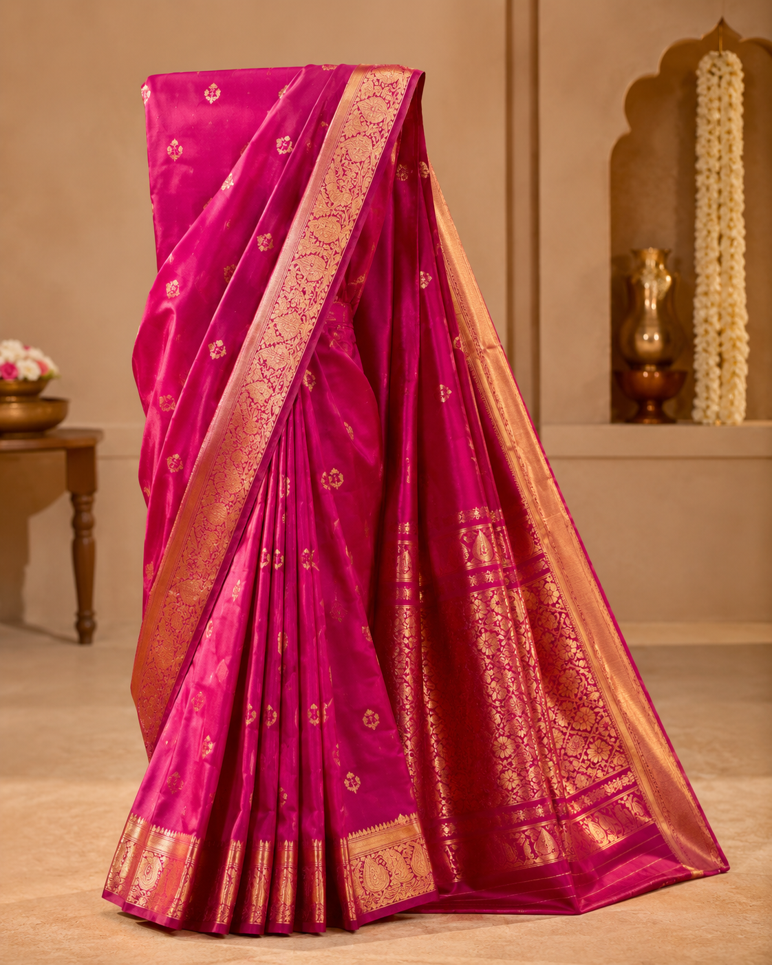 Festive silk saree for a family wedding