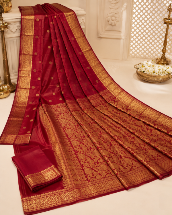 Crimson Gold Kanchipuram Silk Saree