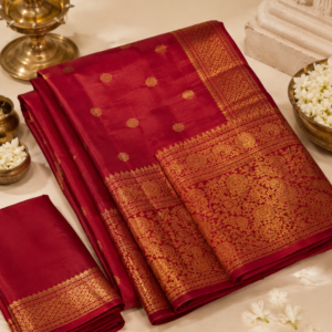 Crimson Gold Kanchipuram Silk Saree