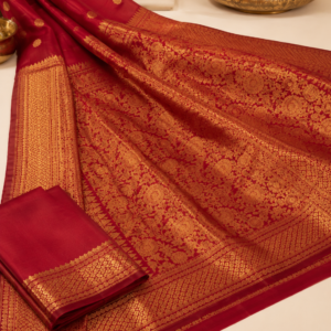 Crimson Gold Kanchipuram Silk Saree