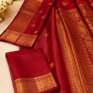 Crimson Gold Kanchipuram Silk Saree