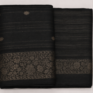 Designer Tussar Black Saree